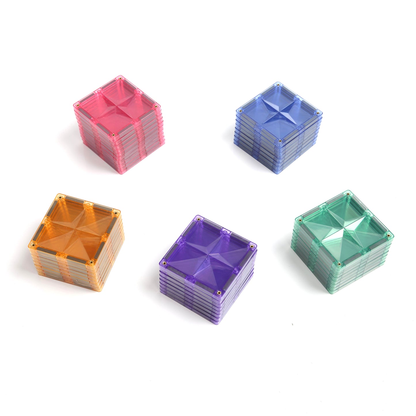 MNTL Magnetic Tiles 42 Teile Square Pastel Pack - Magnetische Bausteine