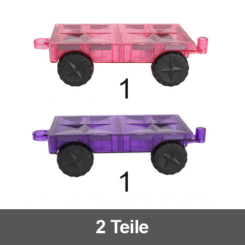 MNTL Magnetic Tiles 2 Teile Car Pack - Magnetische Bausteine