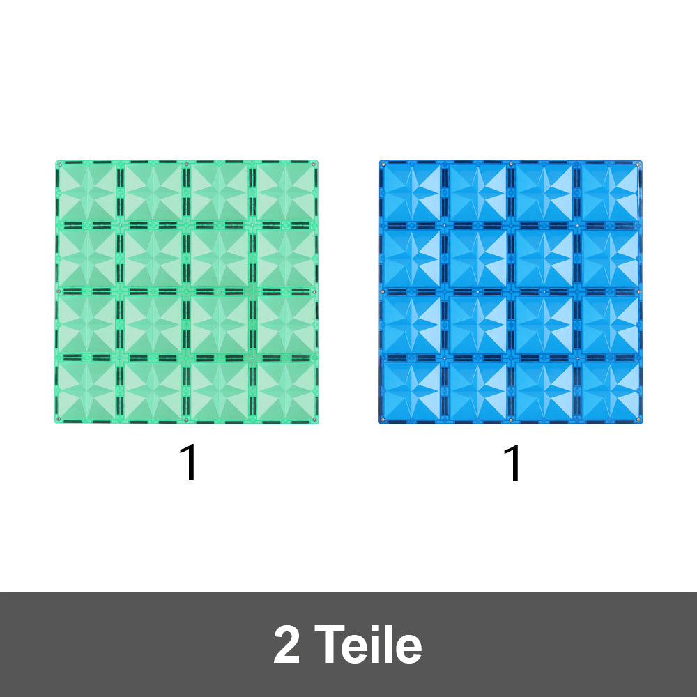 MNTL Magnetic Tiles 2 Teile Base Plate Rainbow Pack - Magnetische Bausteine