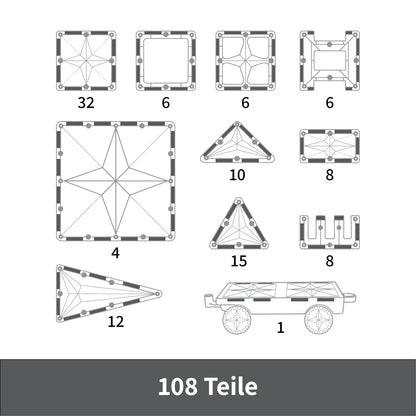 Connetix 120 Pièces Pastel Creative Pack - Blocs de Construction Magnétiques