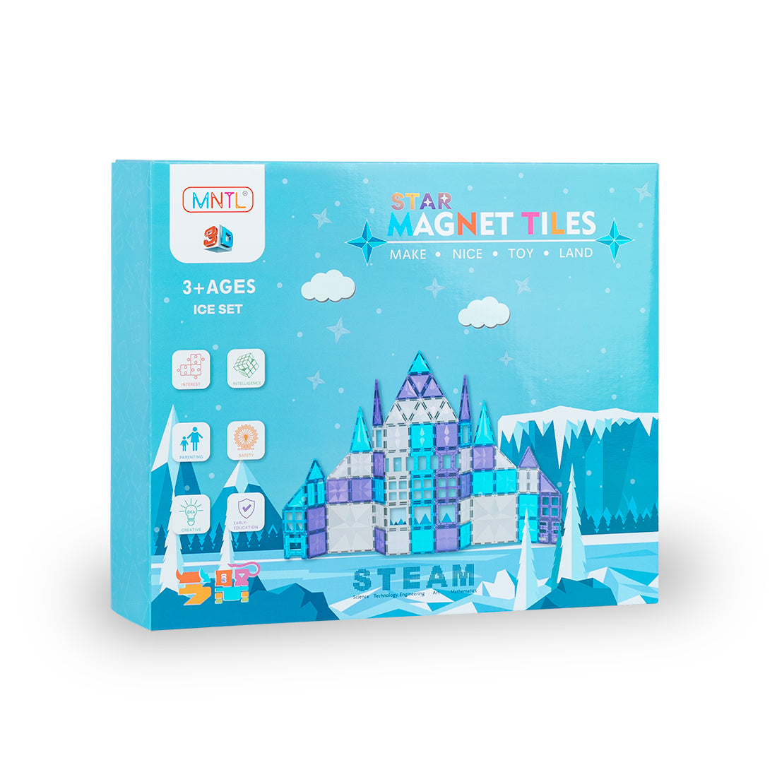 Connetix 120 Pièces Pastel Creative Pack - Blocs de Construction Magnétiques