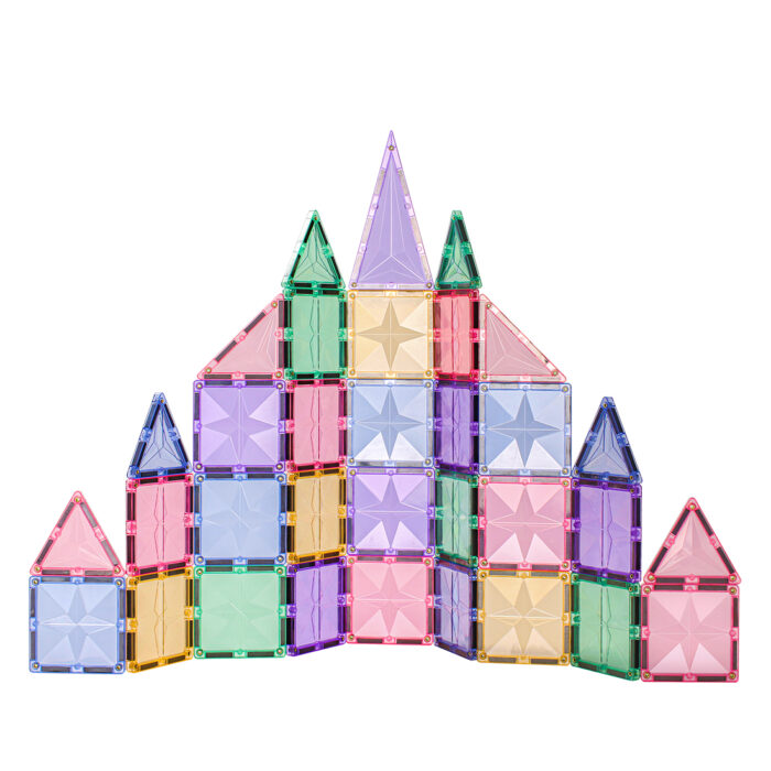 MNTL Magnetic Tiles 120 Teile Pastel Pack - Magnetische Bausteine – Bild 6