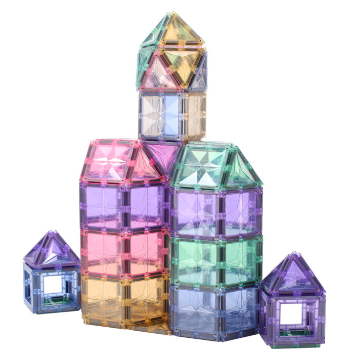 MNTL Magnetic Tiles 108 Teile Pastel Pack - Magnetische Bausteine – Bild 3