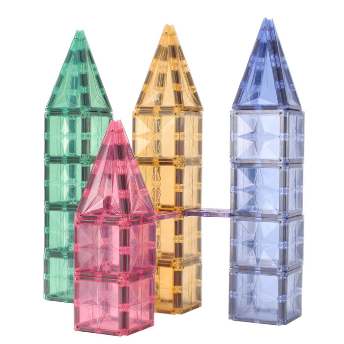 MNTL Magnetic Tiles 108 Teile Pastel Pack - Magnetische Bausteine – Bild 4