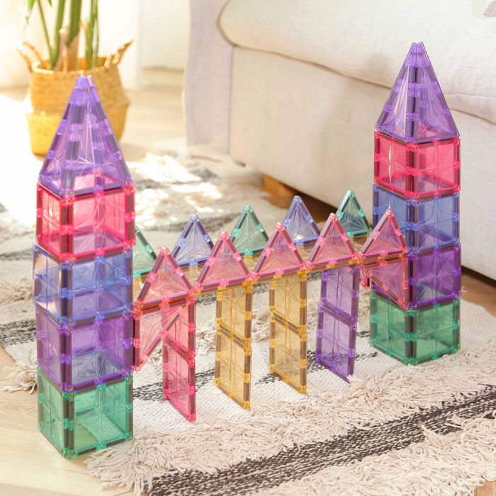 MNTL Magnetic Tiles 120 Teile Pastel Pack - Magnetische Bausteine – Bild 3