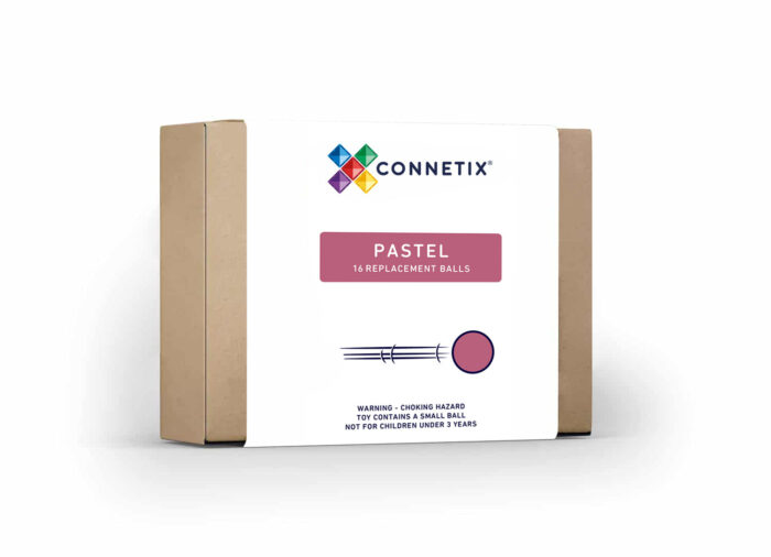 Connetix Tiles 16 Teile Pastel Ball Pack, Ersatzkugeln für Magnetische Kugelbahnen