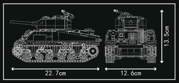 Mould King 20024 - Panzer M4 Sherman – Bild 6