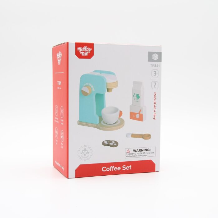 Tooky Toy Kaffeemaschine mit Zubehör - nachhaltiges Holz, TF841 – Bild 2