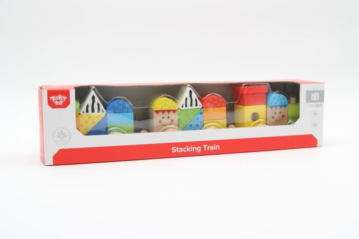 Tooky Toy Stapelspiel Zug-Set - nachhaltiges Holz, TKB383 – Bild 5
