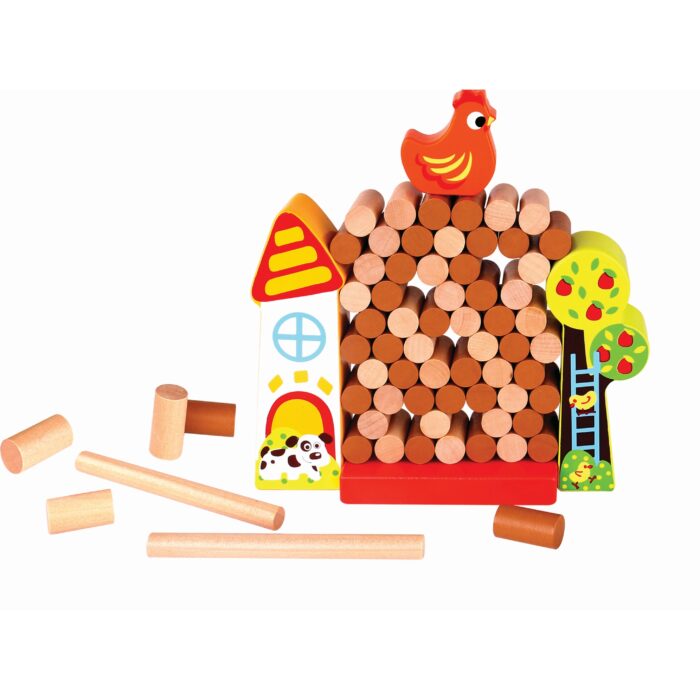 Tooky Toy Jenga Farm, auf dem Bauernhof - nachhaltiges Holz, TKC572